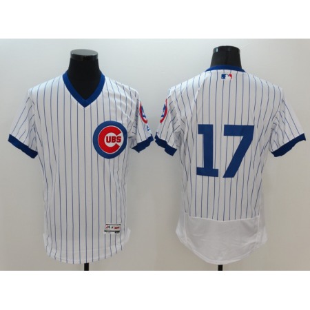 Men's Chicago Cubs #17 Kris Bryant White Flex Base Stitched Jersey