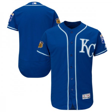 Men's Kansas City Royals Royal 2017 Spring Training Authentic Flex Base Team Stitched MLB Jersey