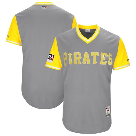 Men's Pittsburgh Pirates Majestic Gray/Yellow 2018 Players' Weekend Team Stitched MLB Jersey
