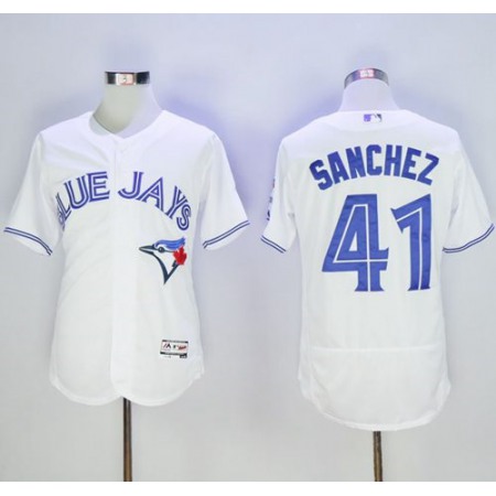 Blue Jays #41 Aaron Sanchez White Flexbase Authentic Collection Stitched MLB Jersey