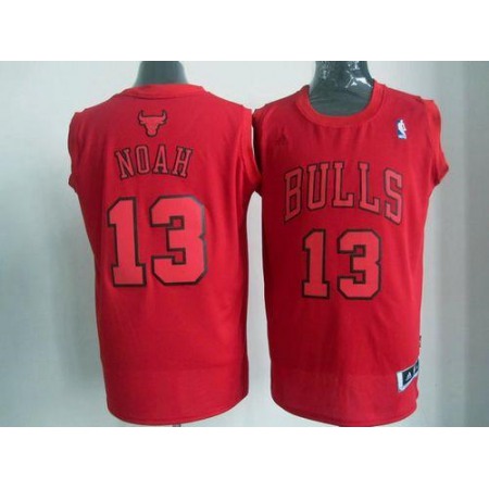 Bulls #13 Joakim Noah Red Big Color Fashion Stitched NBA Jersey
