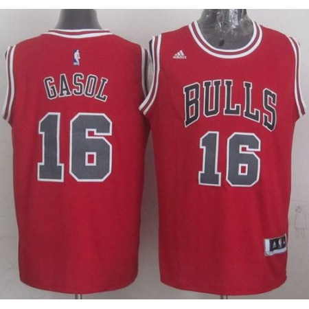 Revolution 30 Bulls #16 Pau Gasol Red Stitched NBA Jersey