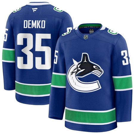 Youth Vancouver Canucks #35 Thatcher Demko Blue Home Jersey
