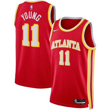 Youth Atlanta Hawks #11 Trae Young Red Swingman Icon Edition Jersey