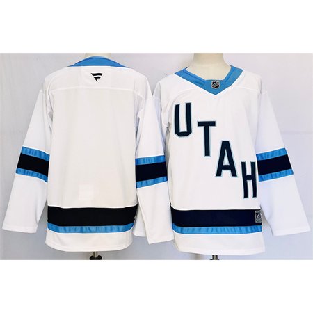 Youth Utah Mammoth Blank White Stitched Jersey