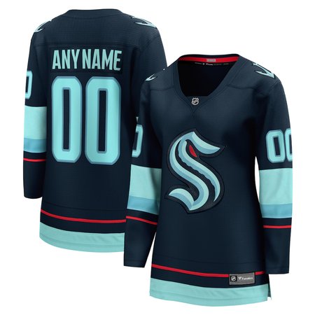 Women's Seattle Kraken Deep Sea Blue Home Custom Jersey