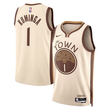 Youth Golden State Warriors #1 Jonathan Kuminga Cream 2025/26 City Edition Swingman Jersey