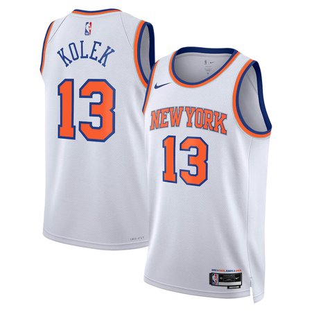 Youth New York Knicks #13 Tyler Kolek Nike White Swingman Association Edition Jersey