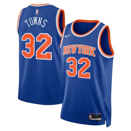 Youth New York Knicks #32 Karl-Anthony Towns Nike Blue Swingman Icon Edition Jersey
