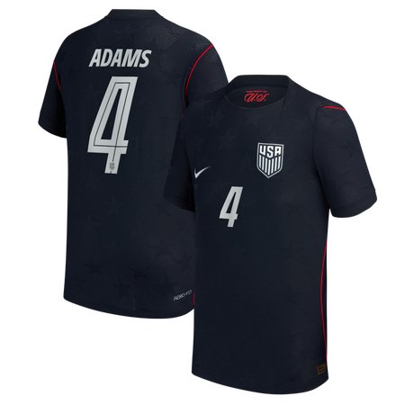 Men's Tyler Adams #4 USA Away Match Authentic Jersey World Cup 2026