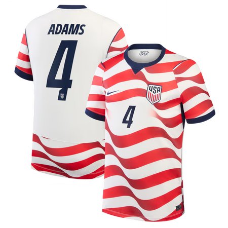 Men's Tyler Adams #4 USA Home Stadium Replica Jersey World Cup 2026