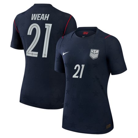 Women's Timothy Weah #21 USA Away Match Authentic Jersey World Cup 2026