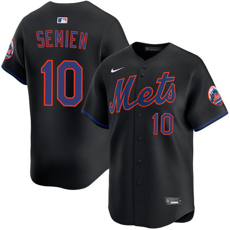 Men's New York Mets #10 Marcus Semien Black Alternate Limited Jersey