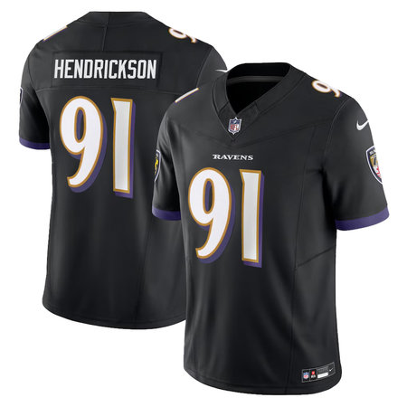 Youth Baltimore Ravens #91 Trey Hendrickson David Black Vapor F.U.S.E. Limited Jersey