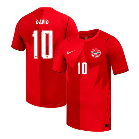 Kid's Jonathan David #10 Canada Home Match Authentic Jersey World Cup 2026
