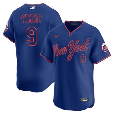 Men's New York Mets #9 Brandon Nimmo Royal Alternate 2025 Limited Stitched Jersey