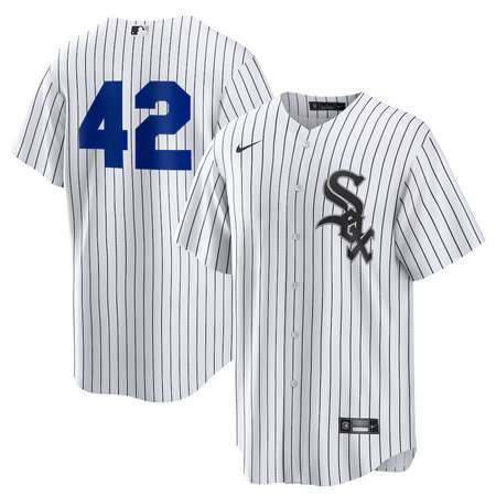 Youth Chicago White Sox #42 Jackie Robinson Nike White Home 2025 Jackie Robinson Day Replica Jersey