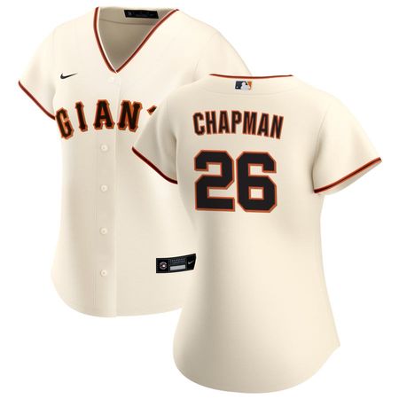 Women's San Francisco Giants #26 Matt Chapman Nike Cream Home Limited Player Jersey