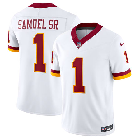 Youth Washington Commanders #1 Deebo Samuel Sr Nike White Super Bowl Era Vapor F.U.S.E. Sewn Down Limited Jersey