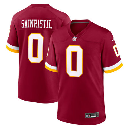 Men's Washington Commanders #0 Mike Sainristil Nike Burgundy Game Jersey