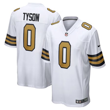 Men's New Orleans Saints #0 Jordyn Tyson White 2026 NFL Draft Game Jersey
