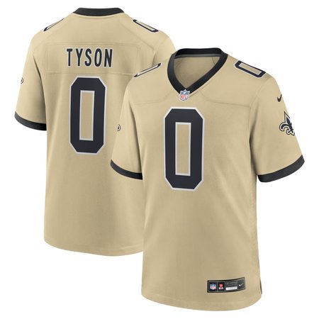 Men's New Orleans Saints #0 Jordyn Tyson Gold 2026 NFL Draft Game Jersey