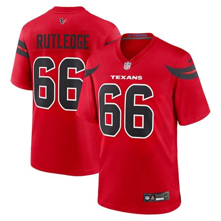 Youth Houston Texans #66 Keylan Rutledge Red 2026 NFL Draft Game Jersey