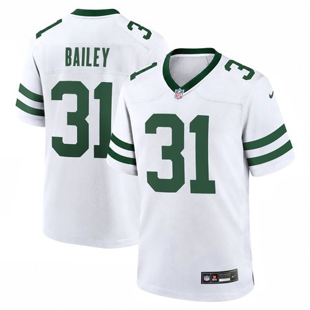 Men's New York Jets #31 David Bailey White 2026 NFL Draft Game Jersey