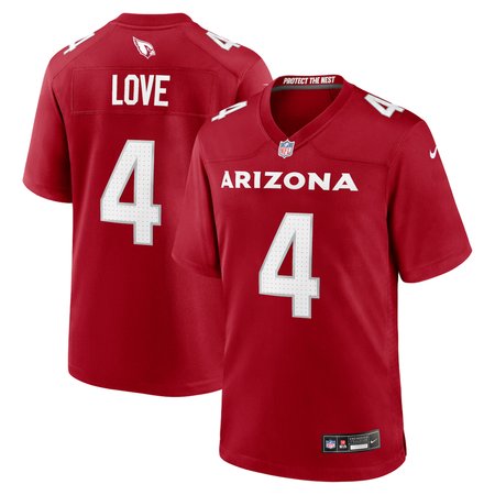 Youth Arizona Cardinals #4 Jeremiyah Love Red 2026 NFL Draft Game Jersey
