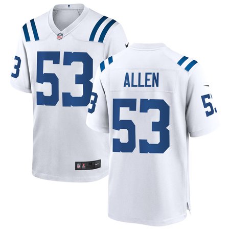 Men's Indianapolis Colts #53 CJ Allen White 2026 NFL Draft Game Jersey