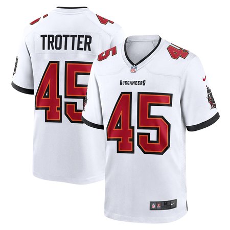 Men's Tampa Bay Buccaneers #45 Josiah Trotter White 2026 NFL Draft Game Jersey