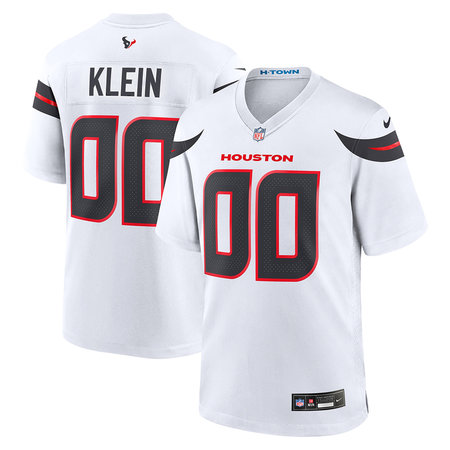 Men's Houston Texans #83 Marlin Klein White 2026 NFL Draft Game Jersey