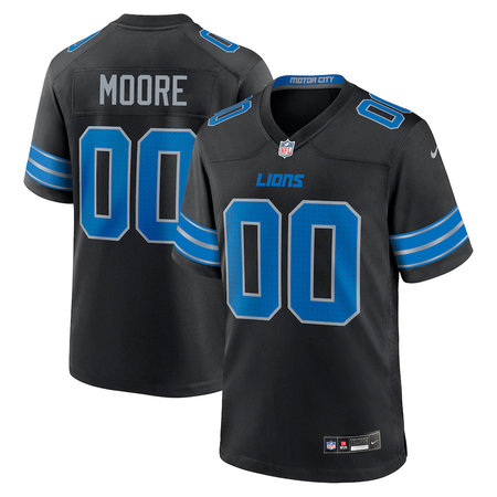 Men's Detroit Lions #9 Derrick Moore Black 2026 NFL Draft Game Jersey