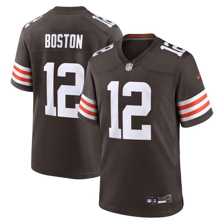 Men's Cleveland Browns #12 Denzel Boston Brown 2026 NFL Draft Game Jersey