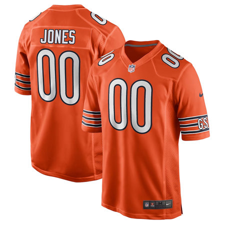 Men's Chicago Bears #54 Logan Jones Orange 2026 NFL Draft Game Jersey