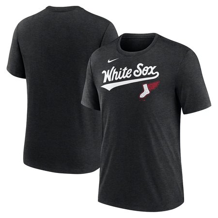 Men's Chicago White Sox Nike Heather Black 2025 City Connect Tri-Blend T-Shirt