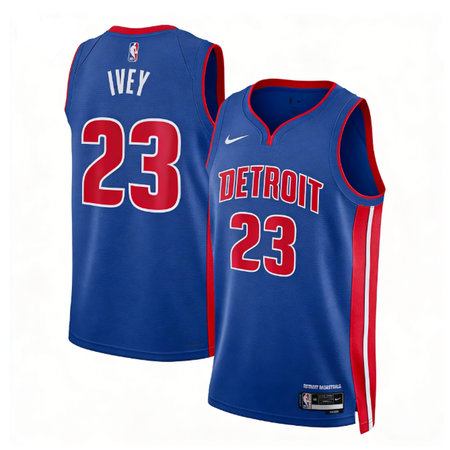 Youth Detroit Pistons #23 Jaden Ivey Blue Swingman Icon Edition Jersey