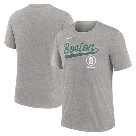 Men's Boston Red Sox Nike Heather Charcoal 2025 City Connect Performance Tri-Blend T-Shirt