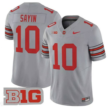 Youth Ohio State Buckeyes #10 Julian Sayin Gray 2025/26 Vapor F.U.S.E. Limited Stitched Jersey