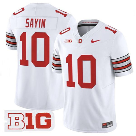 Youth Ohio State Buckeyes #10 Julian Sayin White 2025/26 Vapor F.U.S.E. Limited Stitched Jersey