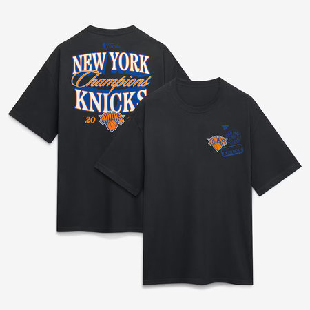 Men's New York Knicks Black 2026 NBA Finals Champions Legacy Heavyweight T-Shirt