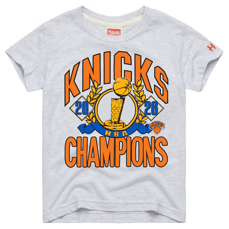 Men's New York Knicks Homage Gray 2026 NBA Finals Champions Classic Tri-Blend T-Shirt