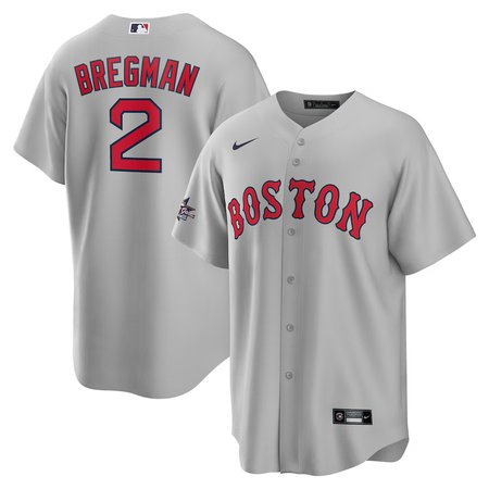 Men's Boston Red Sox #2 Alex Bregman Nike Gray 2025 MLB All-Star Game Road Replica Player Jersey