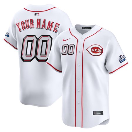 Men's Cincinnati Reds Custom Nike White 2025 MLB Speedway Classic Home Elite Player Jersey