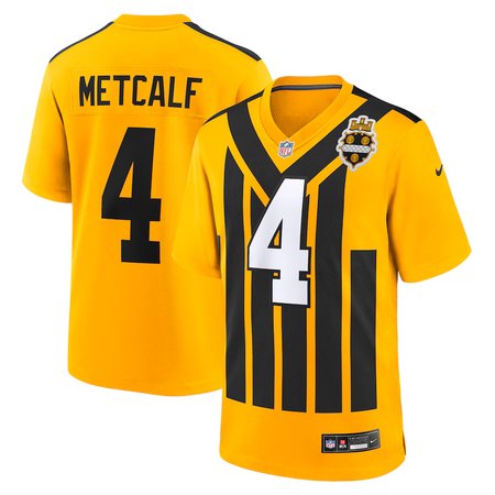 Youth Pittsburgh Steelers #4 DK Metcalf Nike Gold Alternate 1933 Throwback Game Jersey