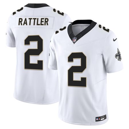 Youth New Orleans Saints #2 Spencer Rattler Nike White F.U.S.E Vapor Untouchable Limited Stitched Football Jersey