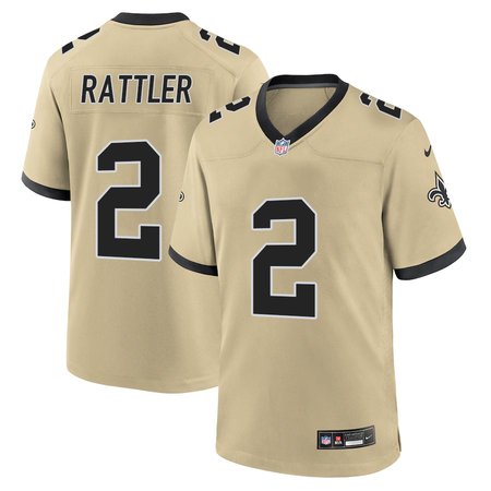 Youth New Orleans Saints #2 Spencer Rattler Nike Gold Game Jersey