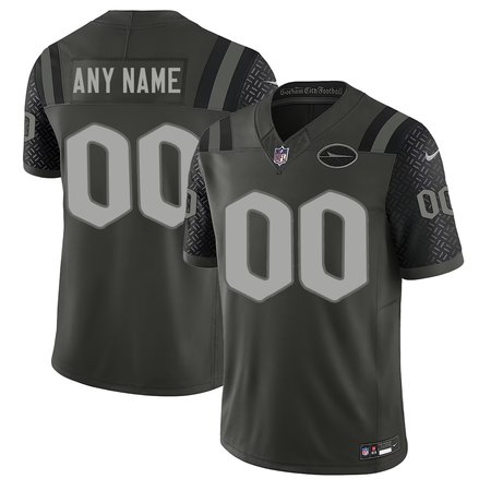 Men's New York Jets Custom Black Rivalries Collection F.U.S.E. Vapor Limited Stitched Jersey