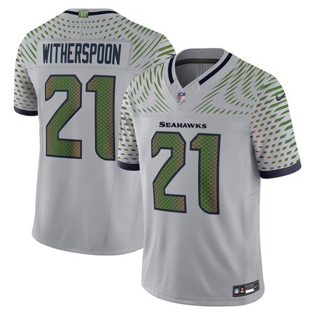 Men's Seattle Seahawks #21 Devon Witherspoon Gray Rivalries Collection F.U.S.E. Vapor Limited Stitched Jersey