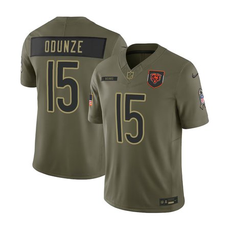 Men's Chicago Bears #15 Rome Odunze Nike Olive 2025 Salute to Service Retired Limited Jersey